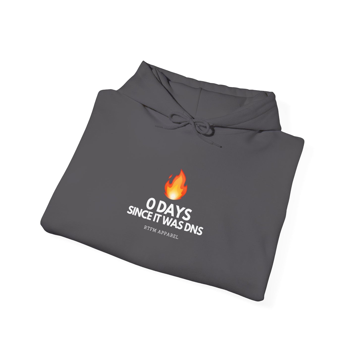 0 Days Since It Was DNS - Tech Humor, Sysadmin, IT, Network, Funny, Geek Quote Hoodie