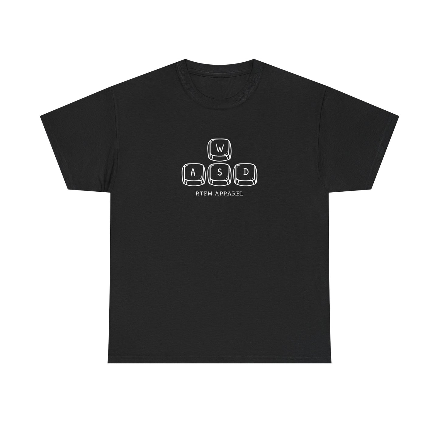 Funny WASD Gaming Keyboard RTFM Apparel T-Shirt For Tech Geeks