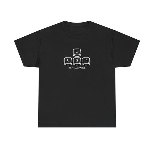 Funny WASD Gaming Keyboard RTFM Apparel T-Shirt For Tech Geeks