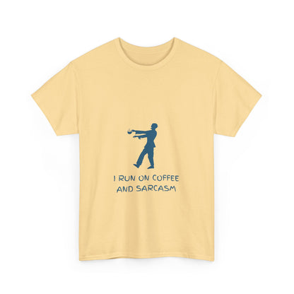 I Run On Coffee And Sarcasm - Funny Tech Geek Humor Tee