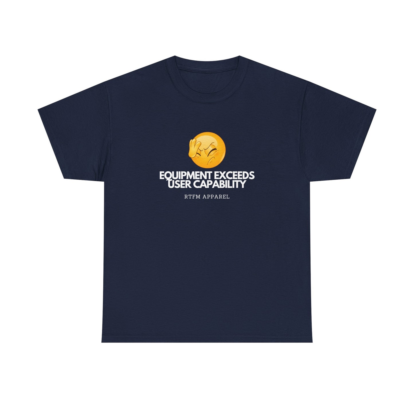 Equipment Exceeds User Capability – Funny Geek Tech Tee, RTFM, Sysadmin Humor 2025