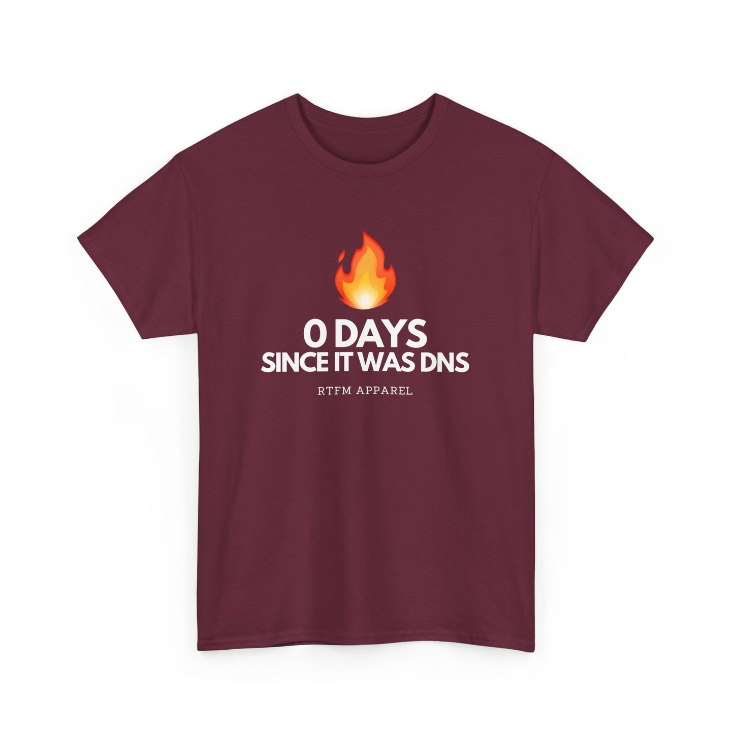 0 Days Since It Was DNS - Tech Humor, Sysadmin, IT, Network, Funny, Geek Quote Tee