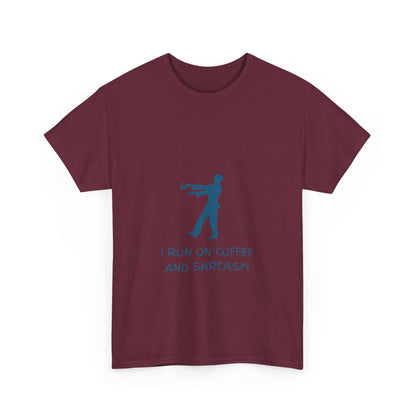 I Run On Coffee And Sarcasm - Tech, IT, Cyber Security, Geek Humor T-Shirt