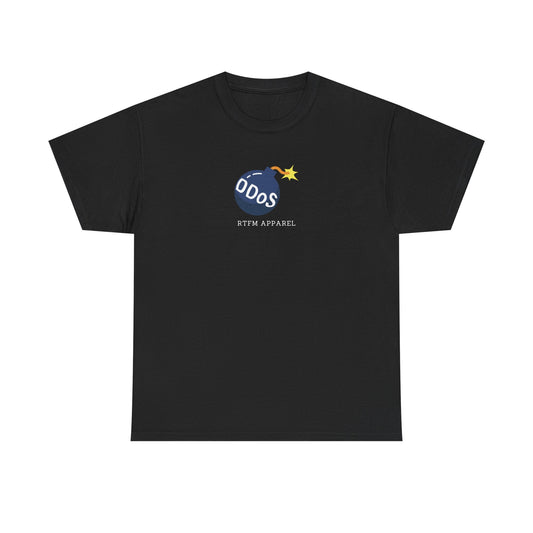 Funny DDOS Bomb Graphic T-Shirt - Cybersecurity, IT, Geek Tech Humor