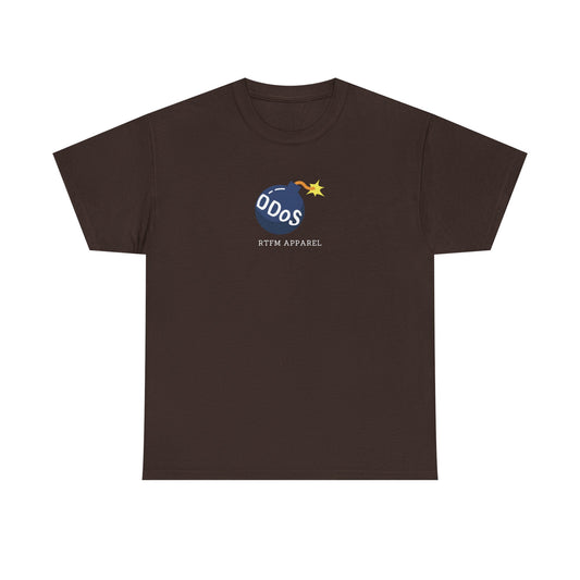 Funny DDOS Bomb Graphic T-Shirt - Cybersecurity, IT, Geek Tech Humor