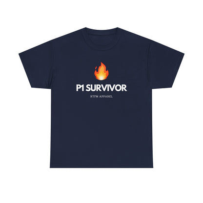 P1 Survivor T-Shirt - RTFM Apparel Funny IT, Tech, Cybersecurity, Geek Humor