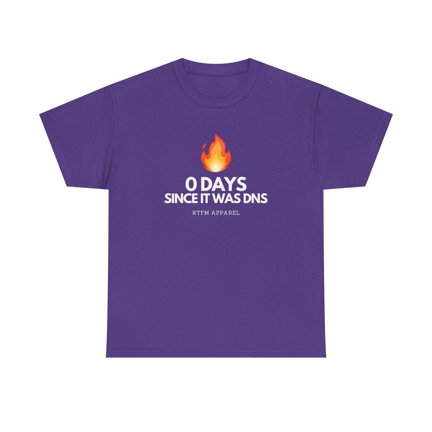 0 Days Since It Was DNS - Tech Humor, Sysadmin, IT, Network, Funny, Geek Quote Tee