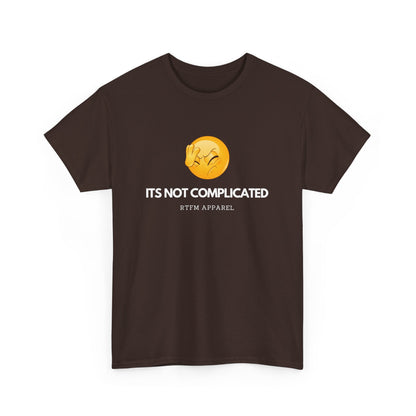 It's Not Complicated Emoji Humor RTFM Apparel - Tech, IT, Sysadmin, Network Admin