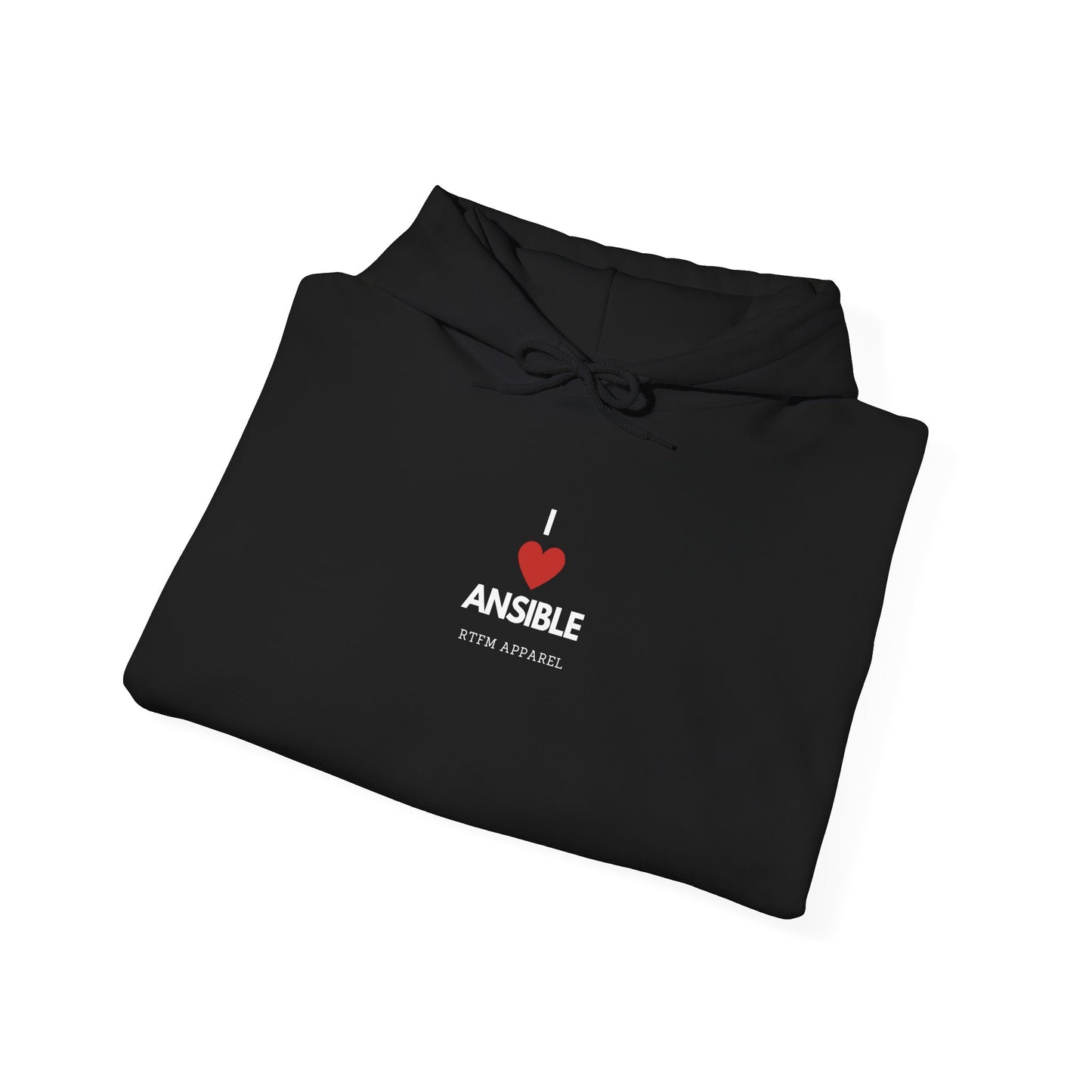 I Love Ansible RTFM Apparel Funny Hoodie For DevOps, Sysadmin, IT Tech
