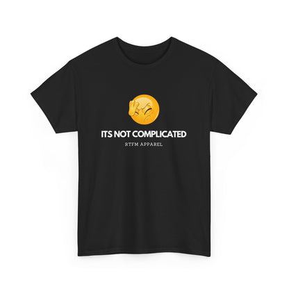 It's Not Complicated Emoji Humor RTFM Apparel - Tech, IT, Sysadmin, Network Admin