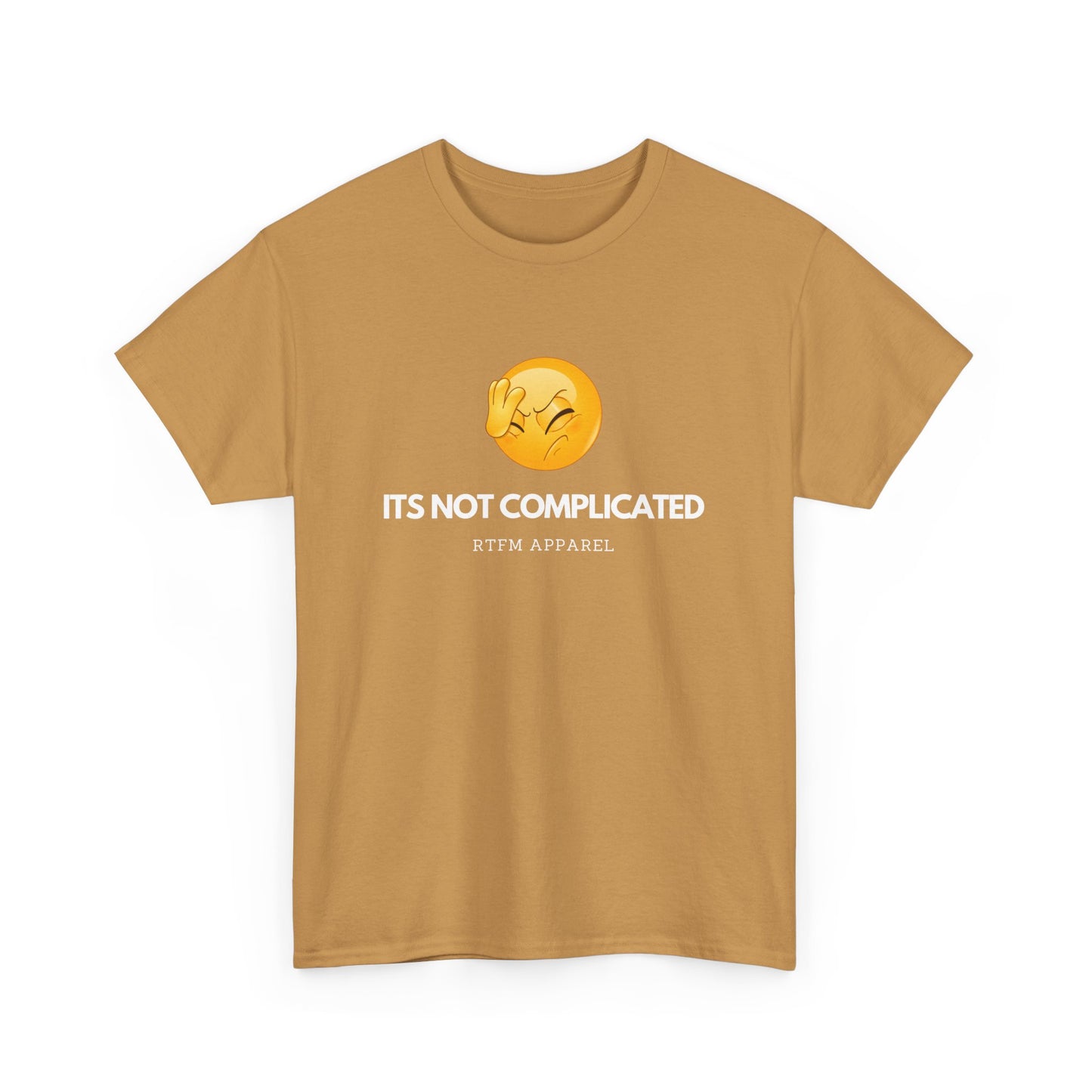 It's Not Complicated Emoji Humor RTFM Apparel - Tech, IT, Sysadmin, Network Admin