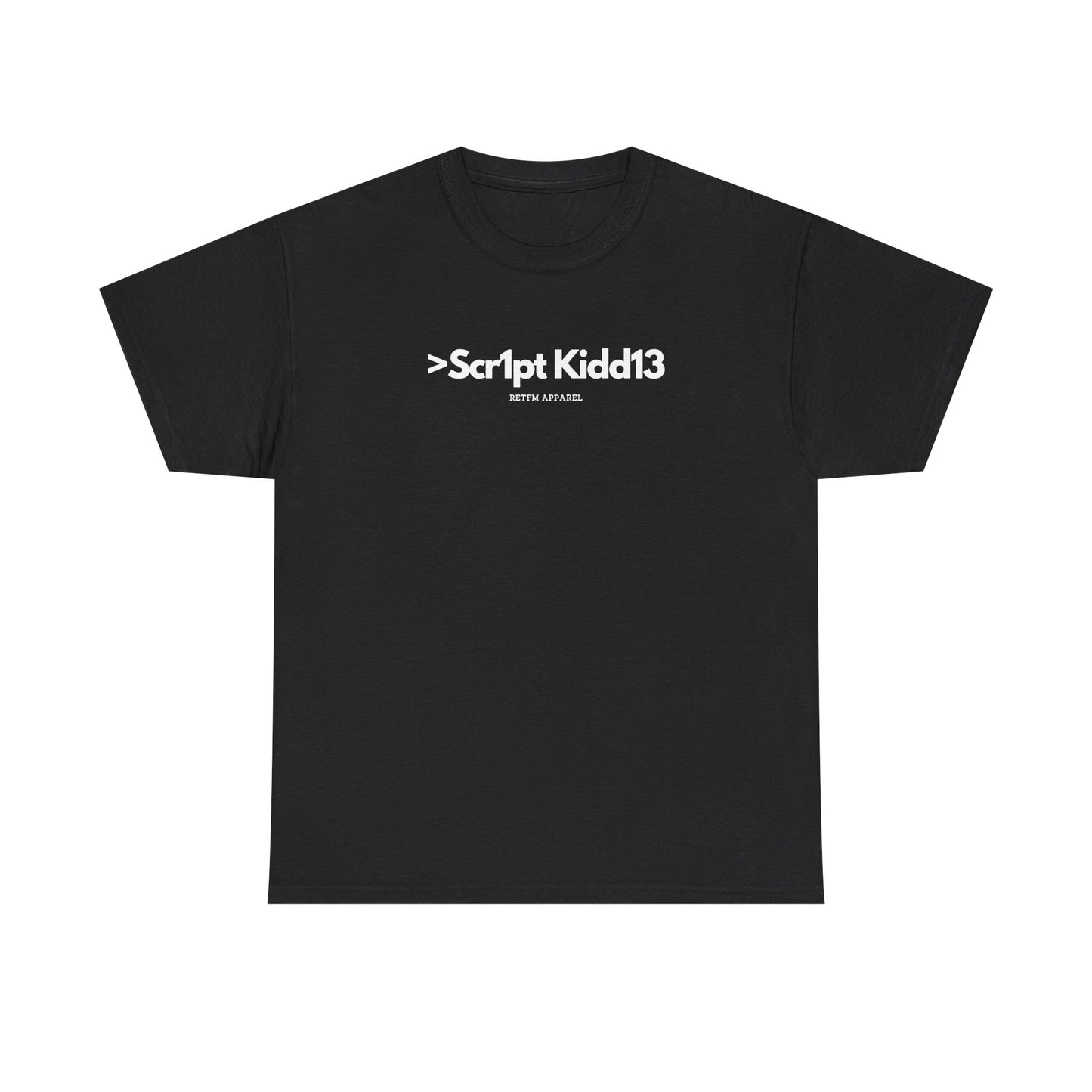 Script Kiddie RETFM Apparel Cyber Security Geek Humour — Tee
