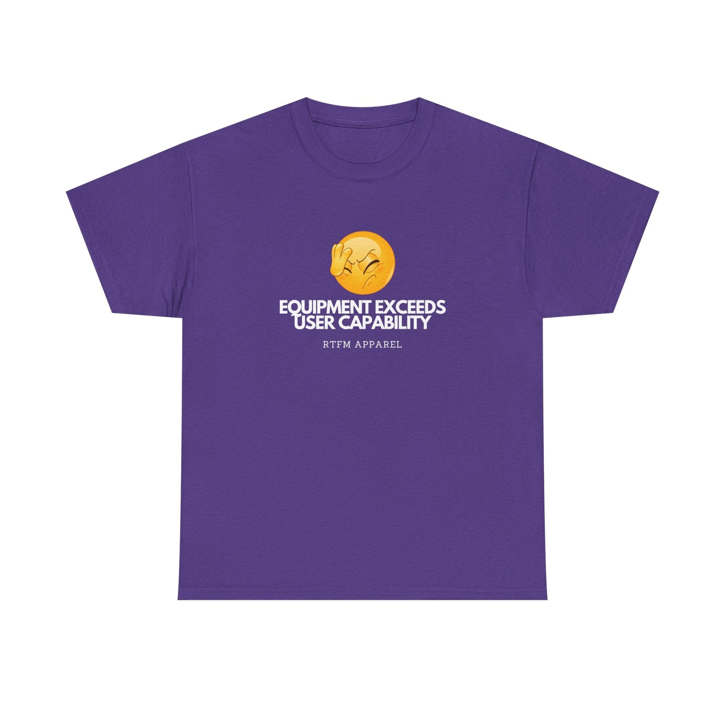 Equipment Exceeds User Capability – Funny Geek Tech Tee, RTFM, Sysadmin Humor 2025