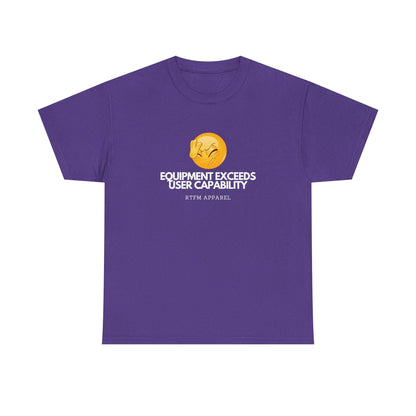 Equipment Exceeds User Capability – Funny Geek Tech Tee, RTFM, Sysadmin Humor 2025