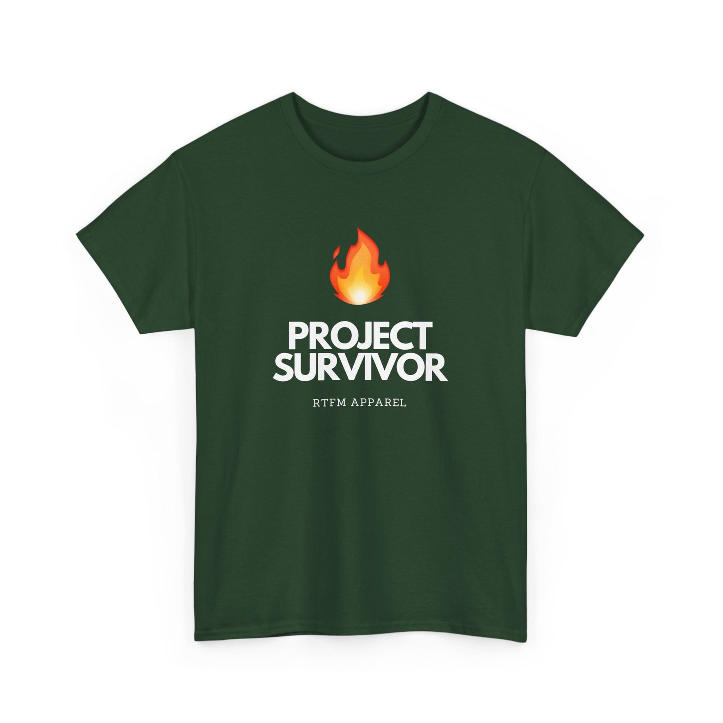 Project Survivor RTFM Apparel Flame Design - Tech, IT, Cybersecurity Engineer Humor 2025