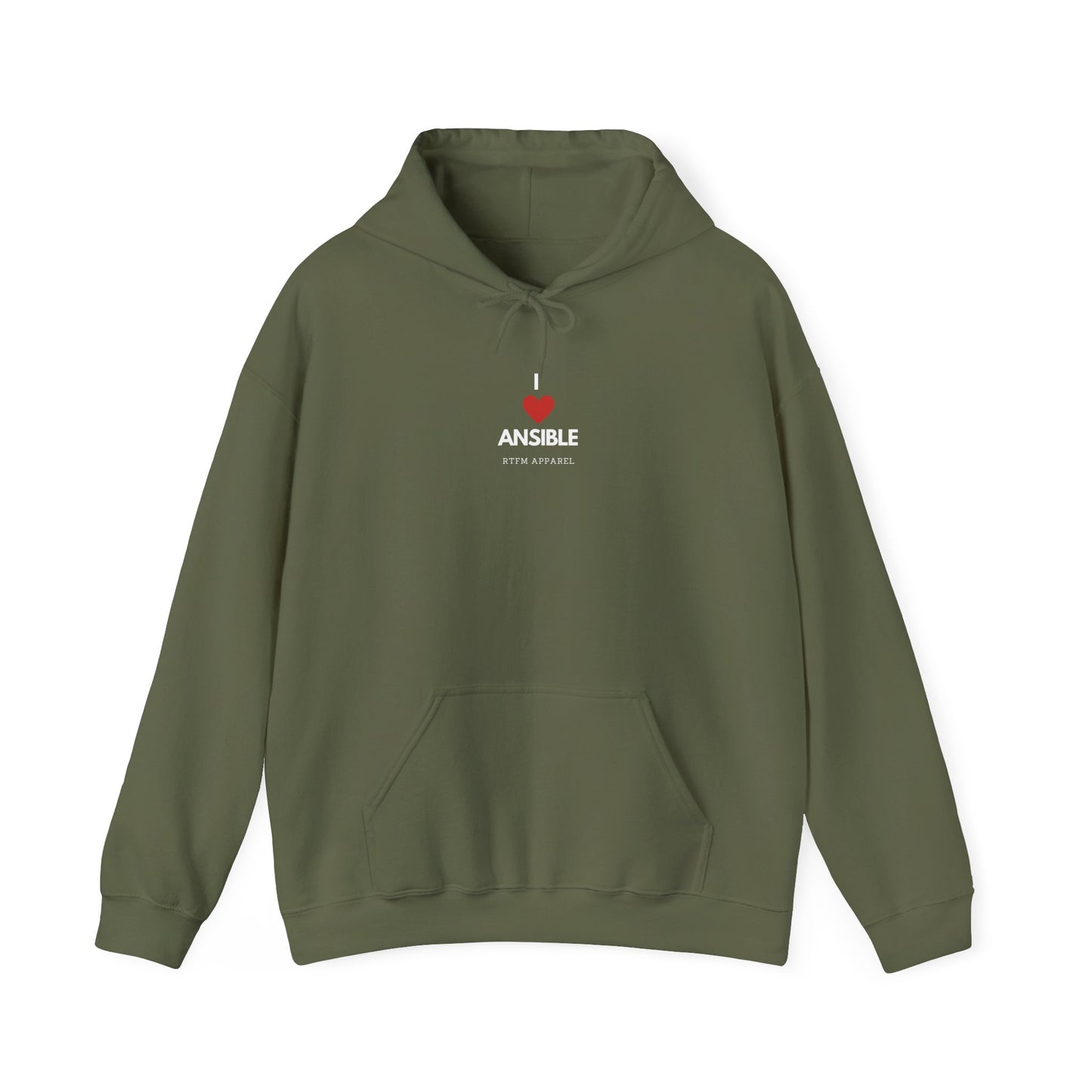 I Love Ansible RTFM Apparel Funny Hoodie For DevOps, Sysadmin, IT Tech