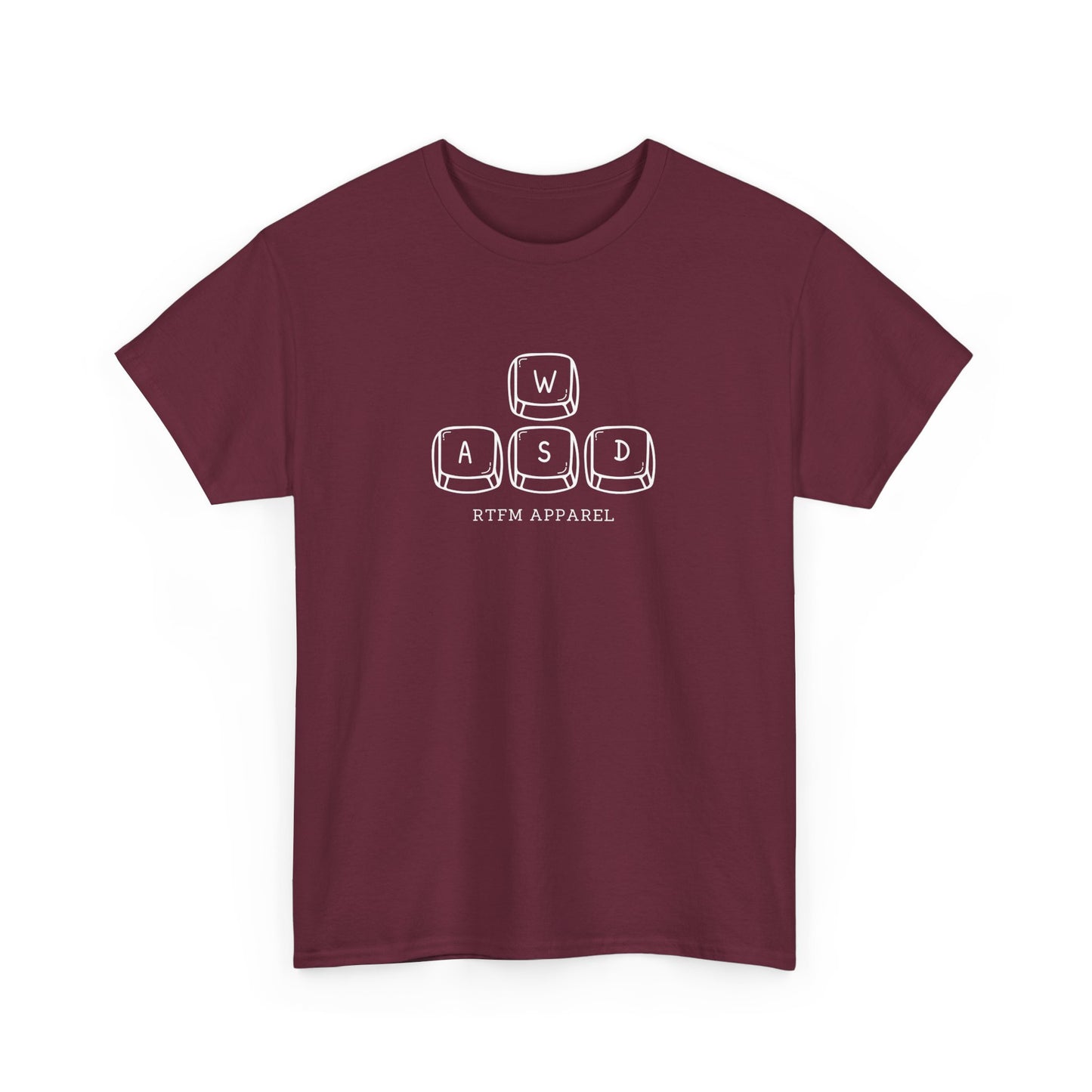 Funny WASD Gaming Keyboard RTFM Apparel T-Shirt For Tech Geeks