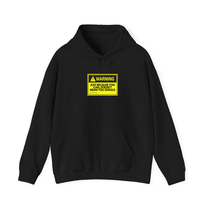Warning Just Because You Can, Doesn't Mean You Should - Tech Geek Hoodie