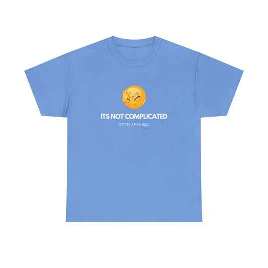It's Not Complicated Emoji Humor RTFM Apparel - Tech, IT, Sysadmin, Network Admin