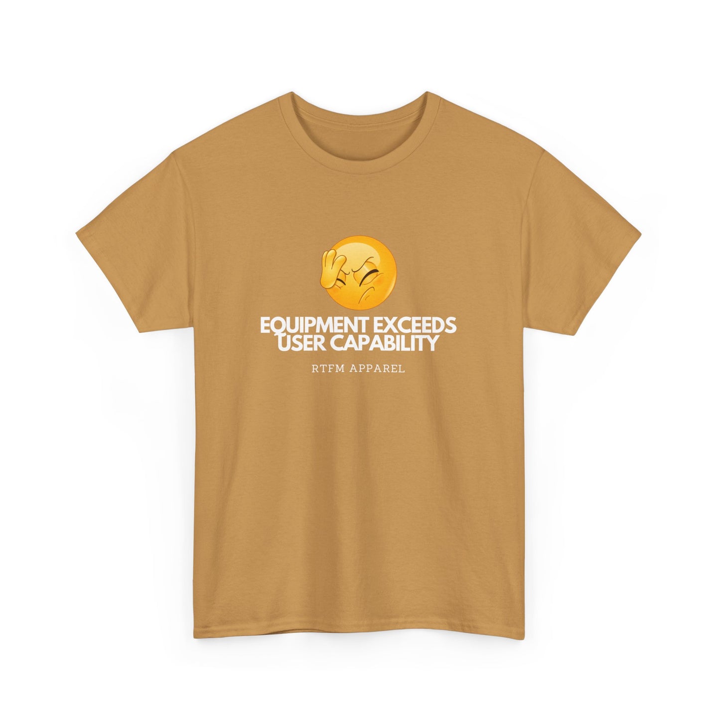Equipment Exceeds User Capability – Funny Geek Tech Tee, RTFM, Sysadmin Humor 2025