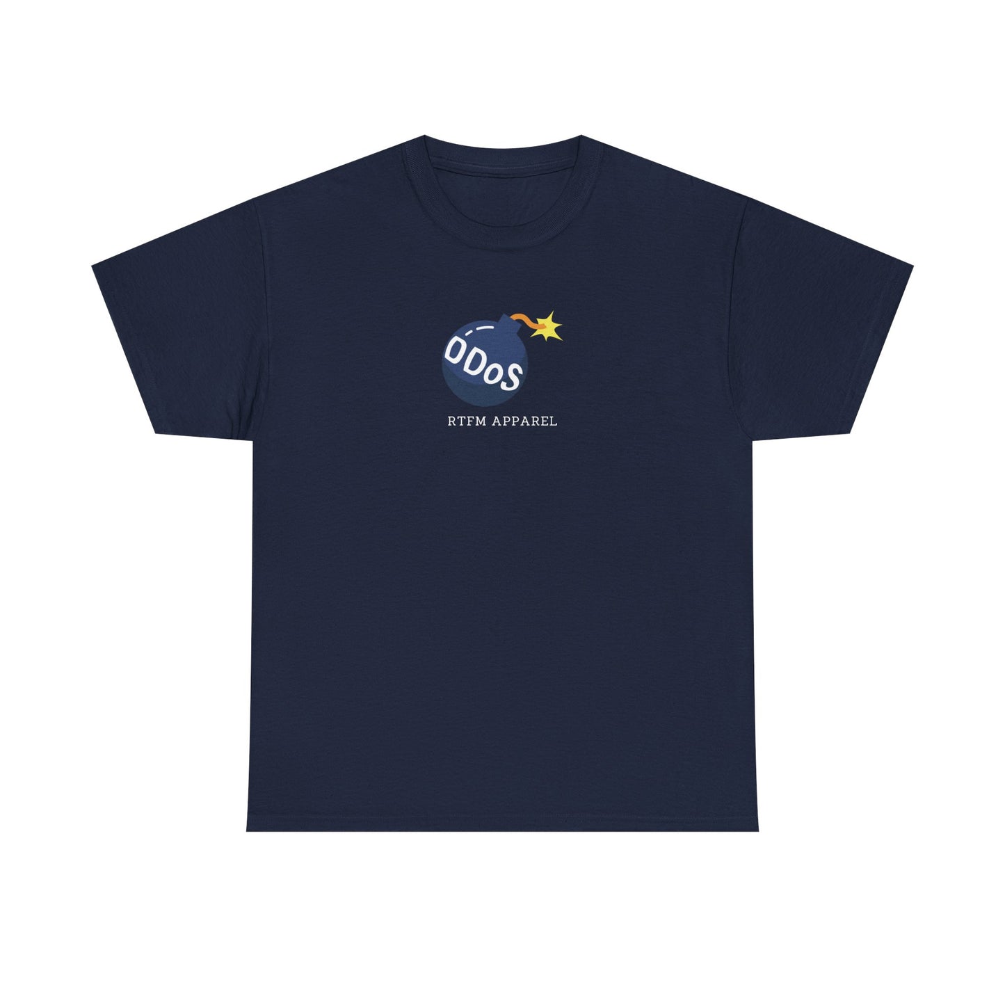 Funny DDOS Bomb Graphic T-Shirt - Cybersecurity, IT, Geek Tech Humor