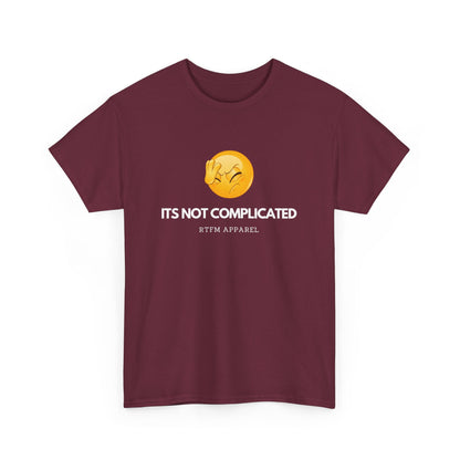 It's Not Complicated Emoji Humor RTFM Apparel - Tech, IT, Sysadmin, Network Admin