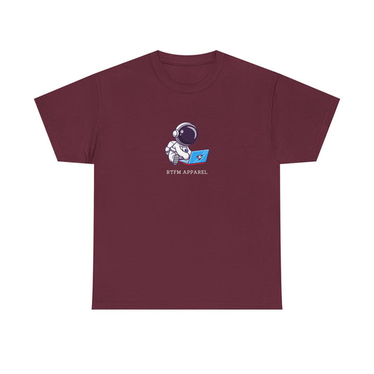 RTFM Apparel - Astronaut With Laptop Geek Humor Tech IT Sysadmin
