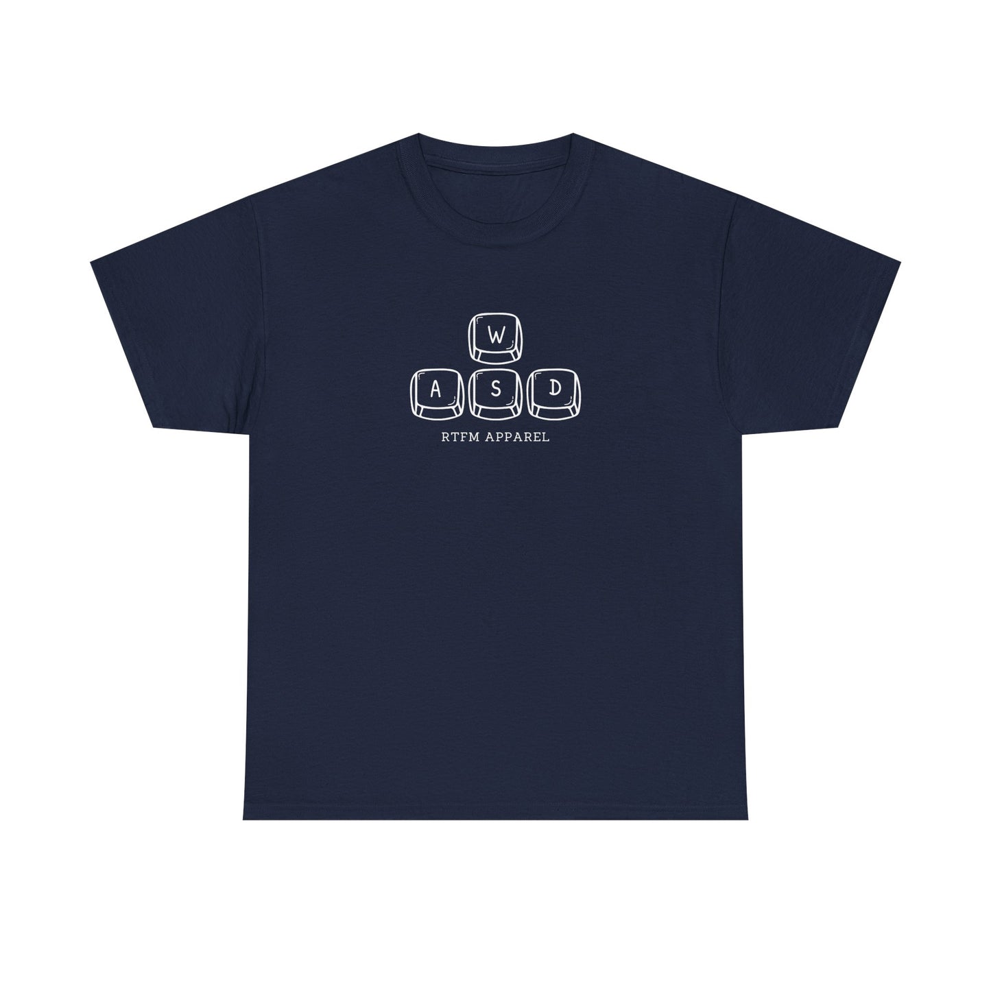 Funny WASD Gaming Keyboard RTFM Apparel T-Shirt For Tech Geeks
