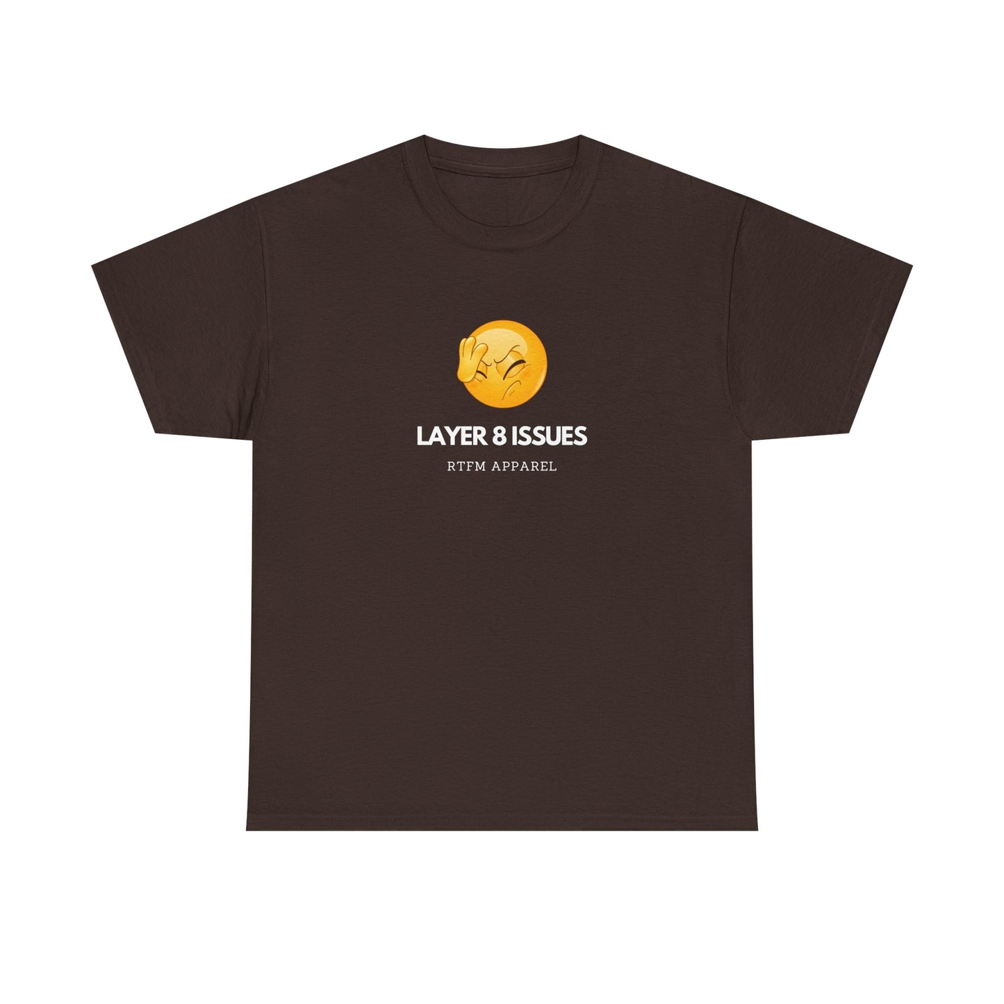 Layer 8 Issues T-Shirt - RTFM Apparel, Geek Humor, Tech, IT, Network, Cybersecurity