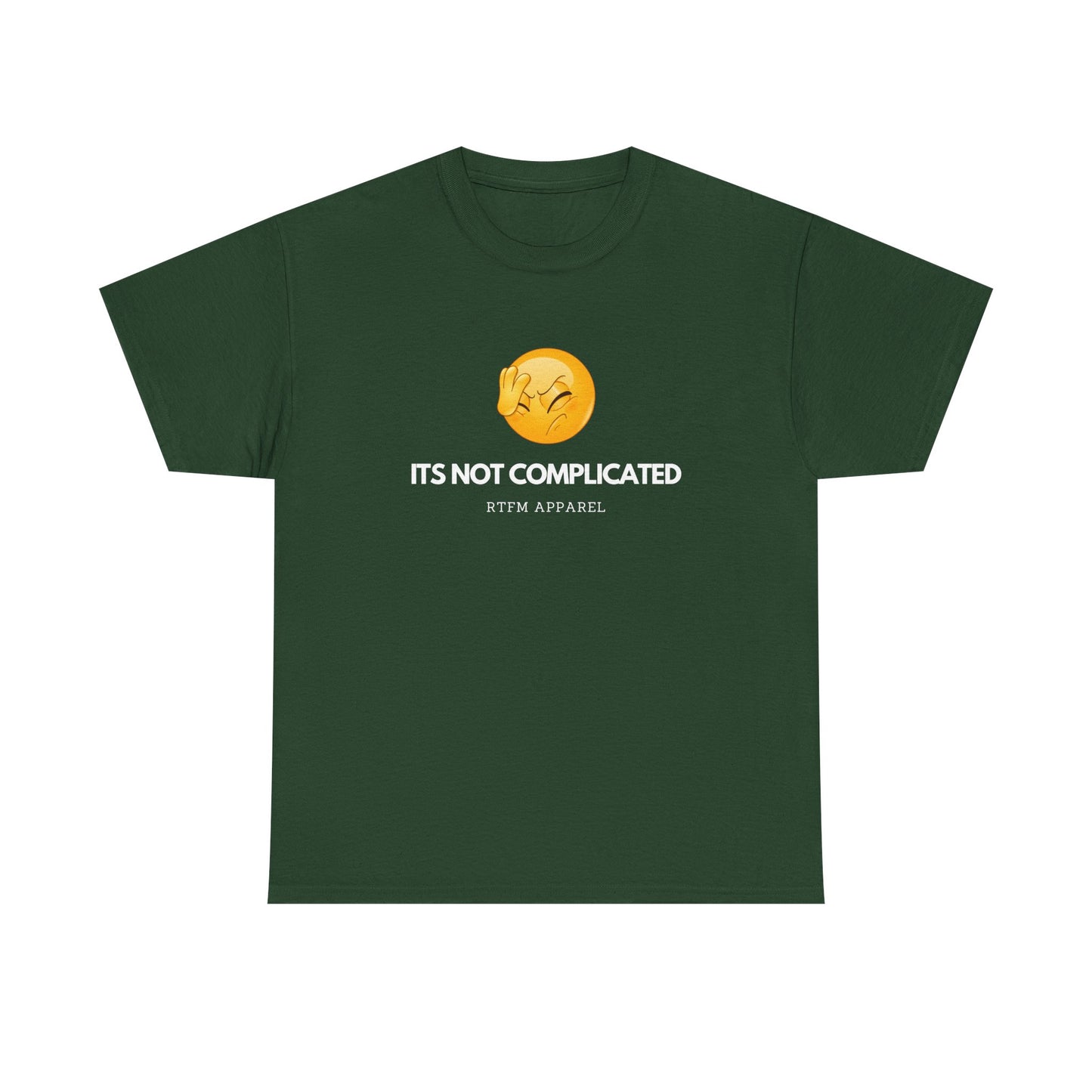 It's Not Complicated Emoji Humor RTFM Apparel - Tech, IT, Sysadmin, Network Admin