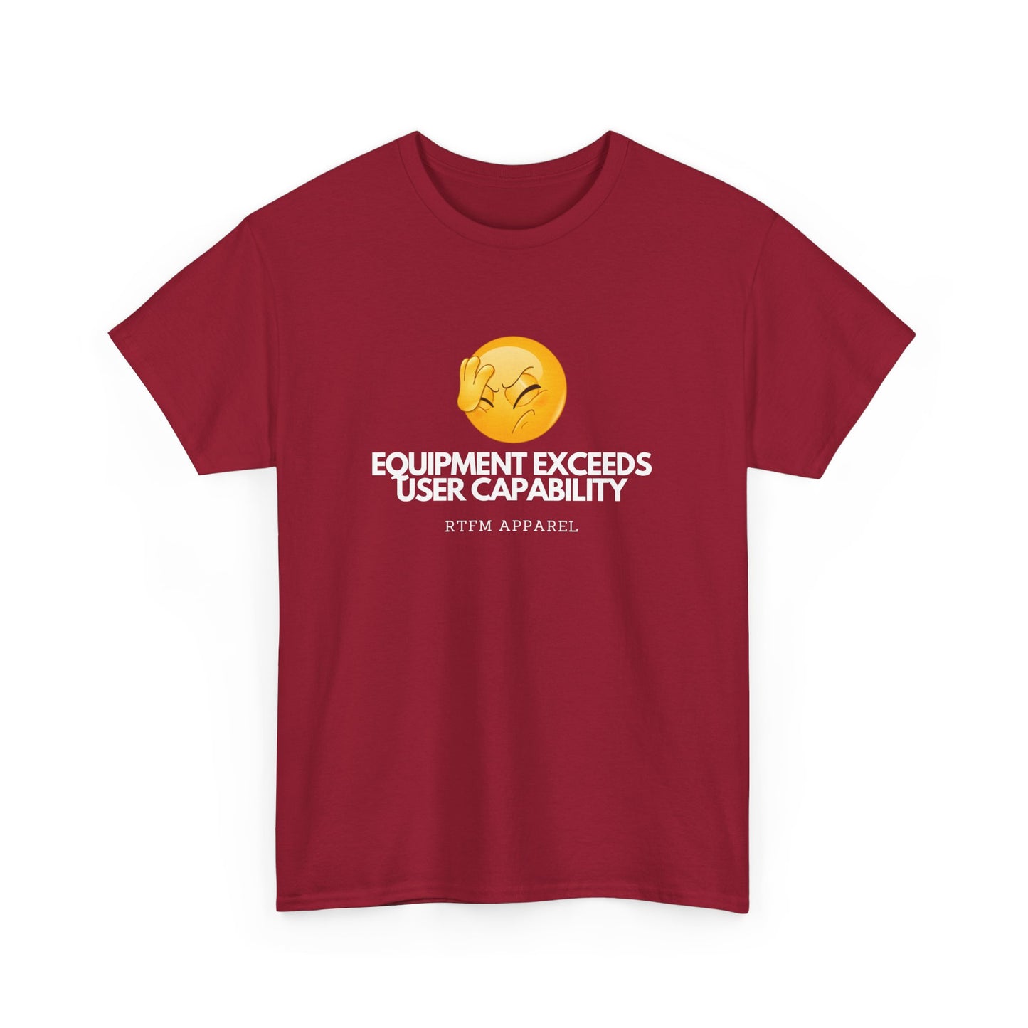 Equipment Exceeds User Capability – Funny Geek Tech Tee, RTFM, Sysadmin Humor 2025