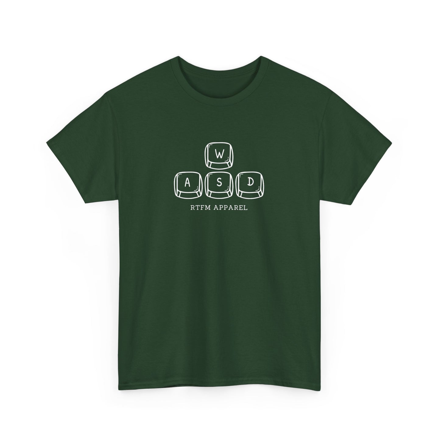 Funny WASD Gaming Keyboard RTFM Apparel T-Shirt For Tech Geeks