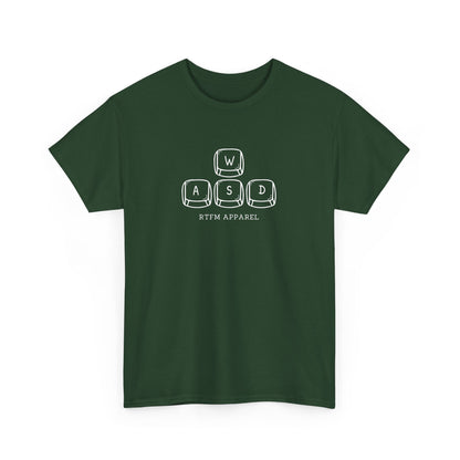 Funny WASD Gaming Keyboard RTFM Apparel T-Shirt For Tech Geeks