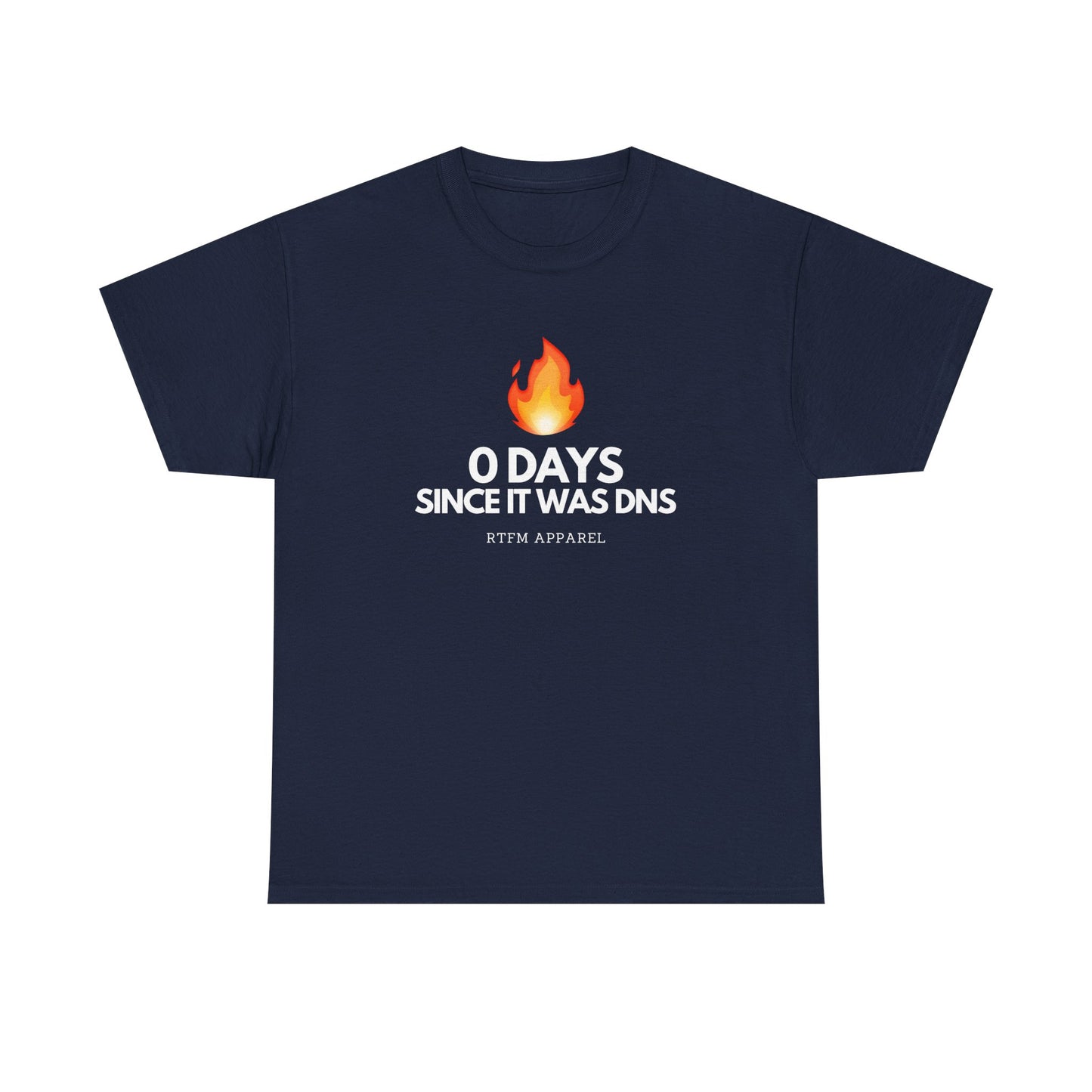 0 Days Since It Was DNS - Tech Humor, Sysadmin, IT, Network, Funny, Geek Quote Tee
