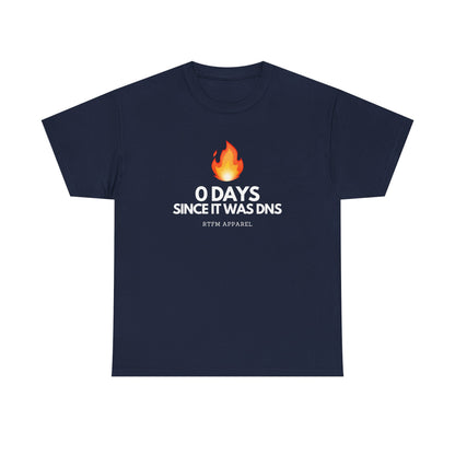 0 Days Since It Was DNS - Tech Humor, Sysadmin, IT, Network, Funny, Geek Quote Tee