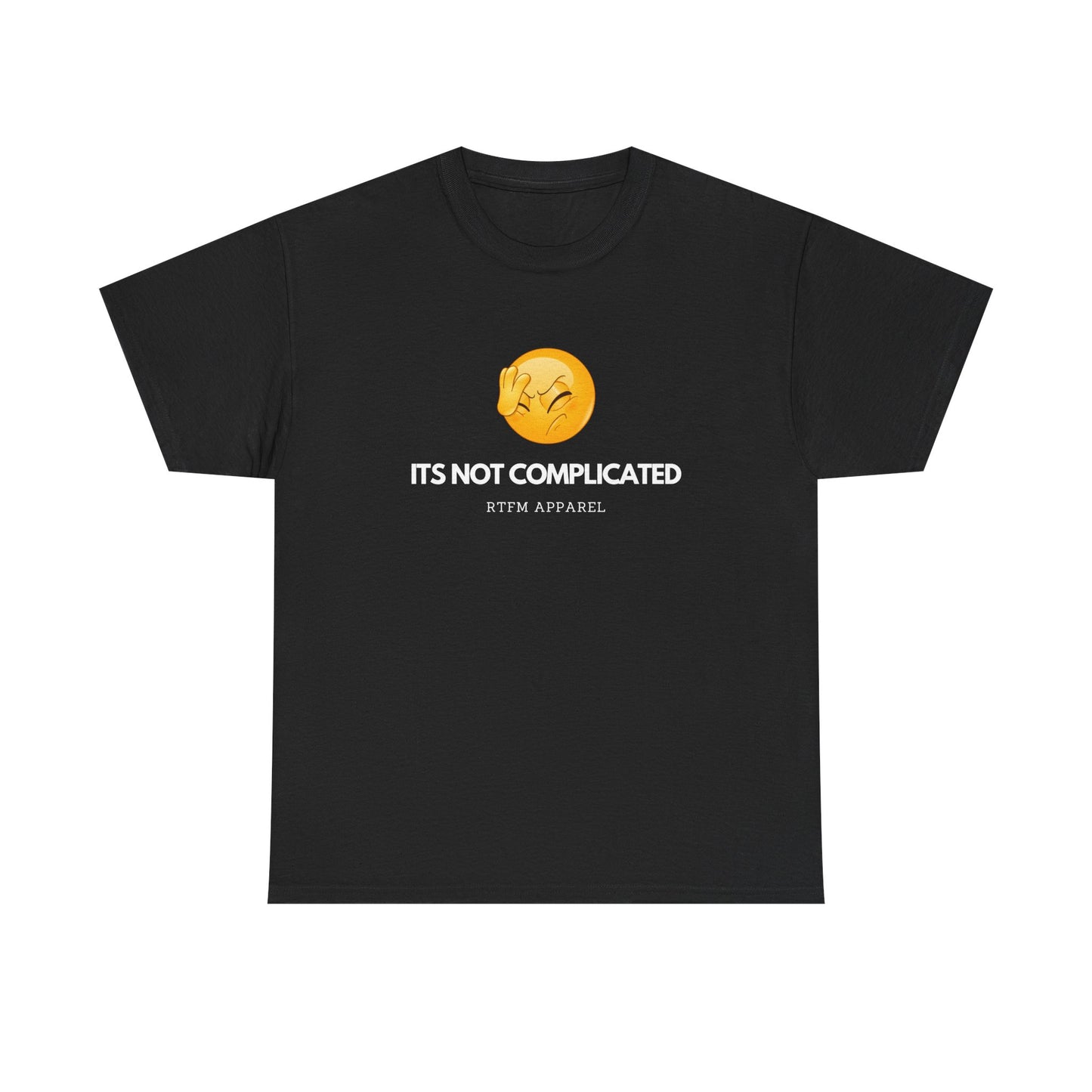 It's Not Complicated Emoji Humor RTFM Apparel - Tech, IT, Sysadmin, Network Admin