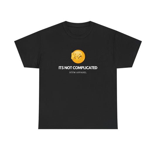 It's Not Complicated Emoji Humor RTFM Apparel - Tech, IT, Sysadmin, Network Admin