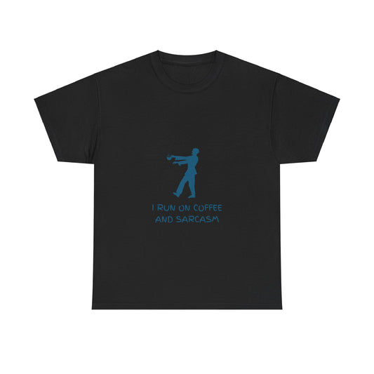 I Run On Coffee And Sarcasm - Tech, IT, Cyber Security, Geek Humor T-Shirt