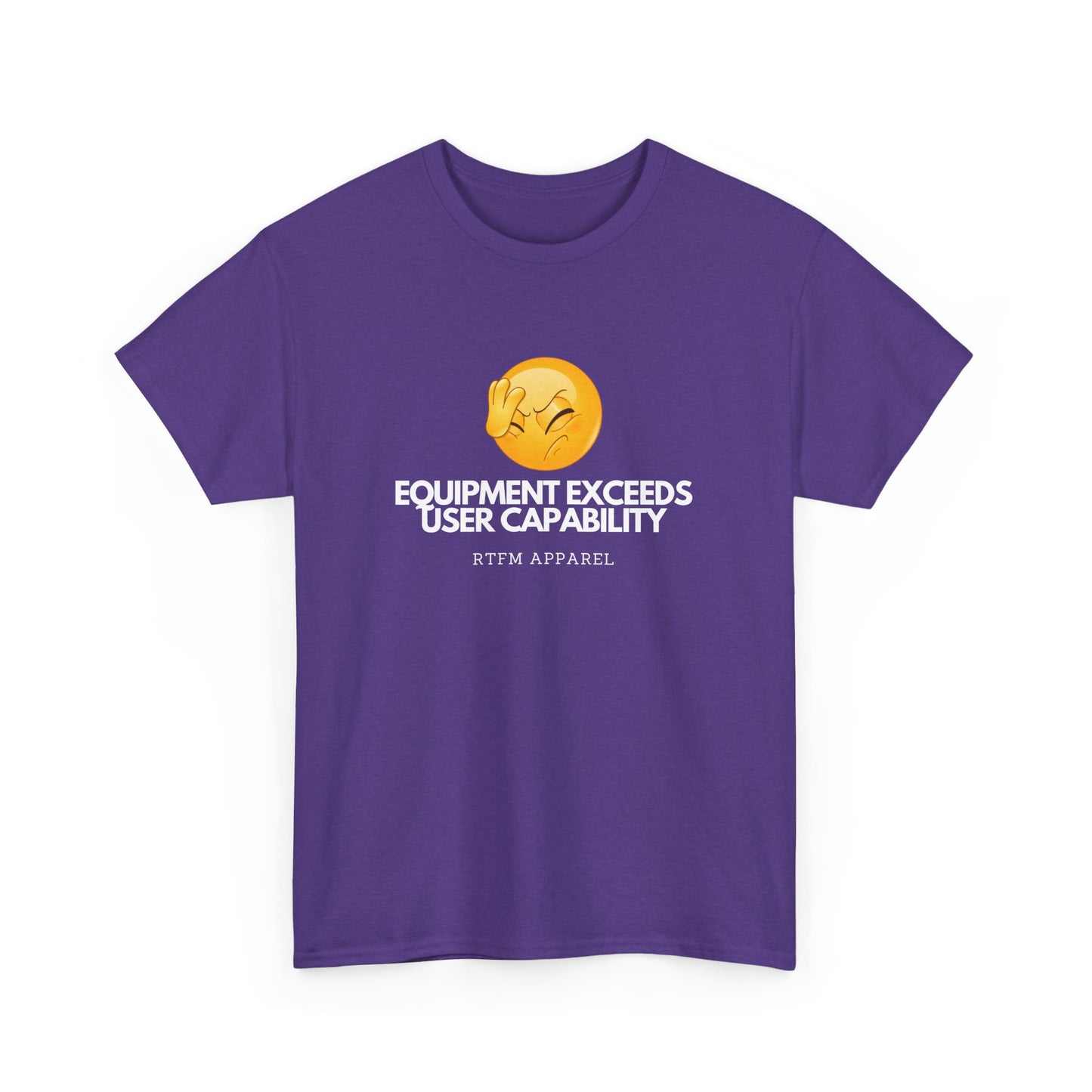Equipment Exceeds User Capability – Funny Geek Tech Tee, RTFM, Sysadmin Humor 2025