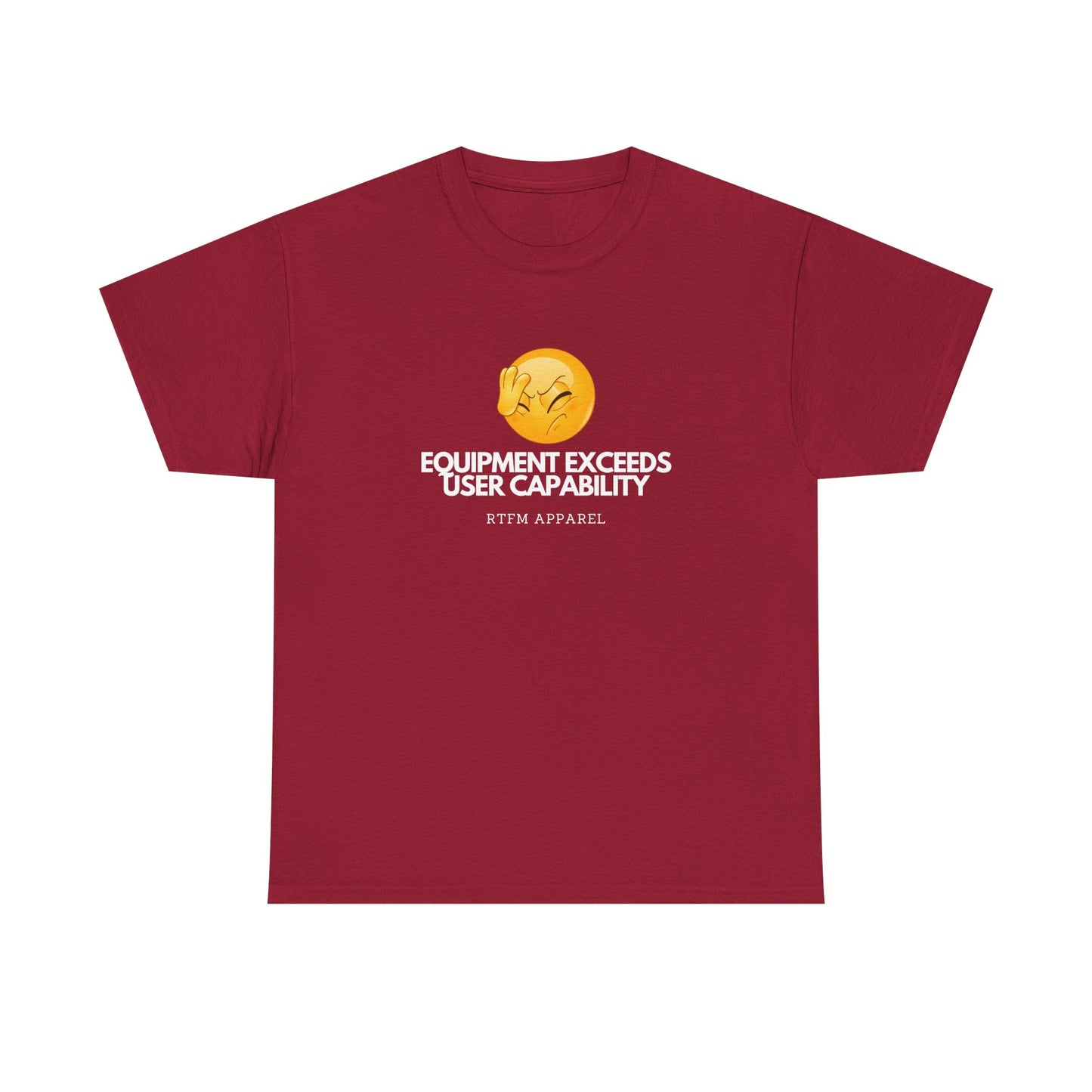 Equipment Exceeds User Capability – Funny Geek Tech Tee, RTFM, Sysadmin Humor 2025