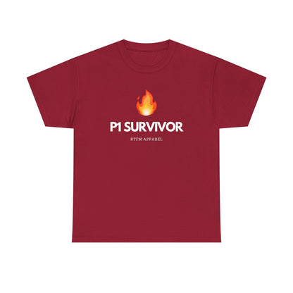 P1 Survivor T-Shirt - RTFM Apparel Funny IT, Tech, Cybersecurity, Geek Humor