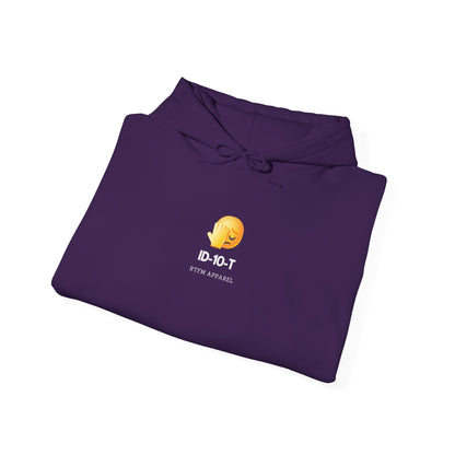 ID-10-T Tech Humor Hoodie For IT Nerds And Cyber Geeks