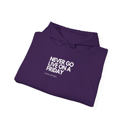 Never Go Live On A Friday Hoodie - IT Humor, DevOps, Programmer, RTFM Apparel