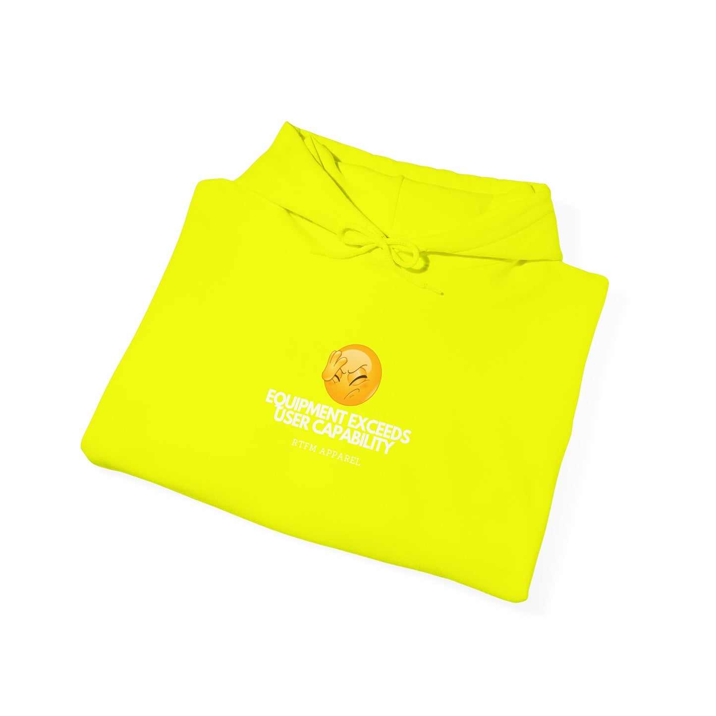 Equipment Exceeds User Capability – Humorous Tech Hoodie, RTFM Apparel 2025