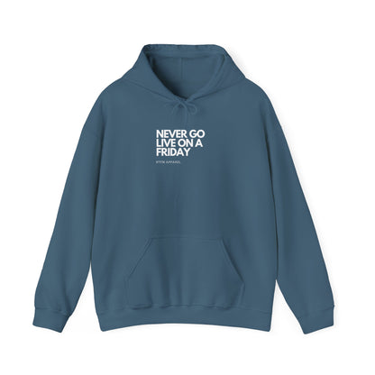 Never Go Live On A Friday Hoodie - IT Humor, DevOps, Programmer, RTFM Apparel