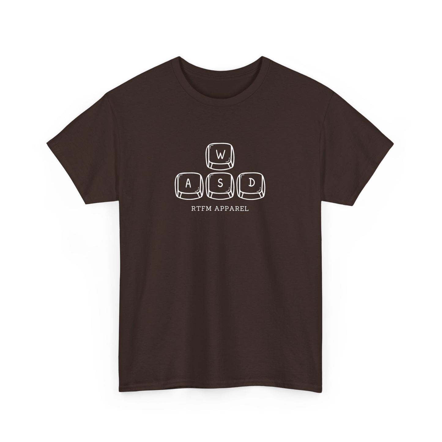 Funny WASD Gaming Keyboard RTFM Apparel T-Shirt For Tech Geeks