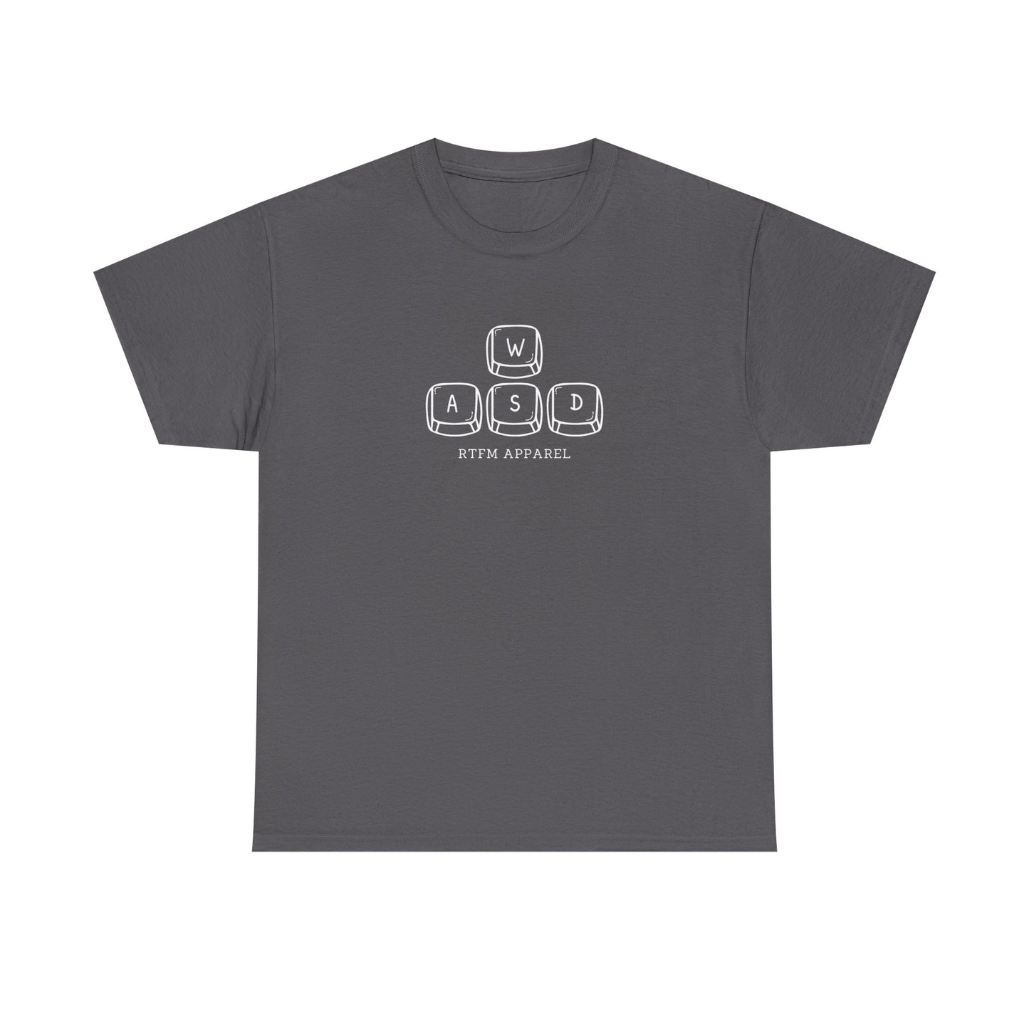 Funny WASD Gaming Keyboard RTFM Apparel T-Shirt For Tech Geeks