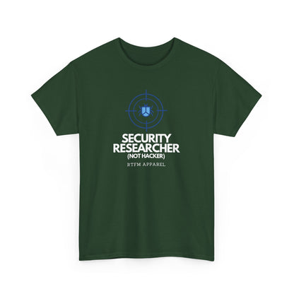 Security Researcher Not Hacker RTFM Apparel Funny Tech T-Shirt 2025