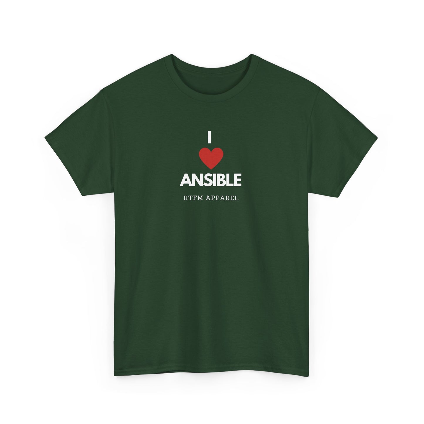 I Love Ansible RTFM Apparel Funny T-Shirt For DevOps, Sysadmin, IT Tech