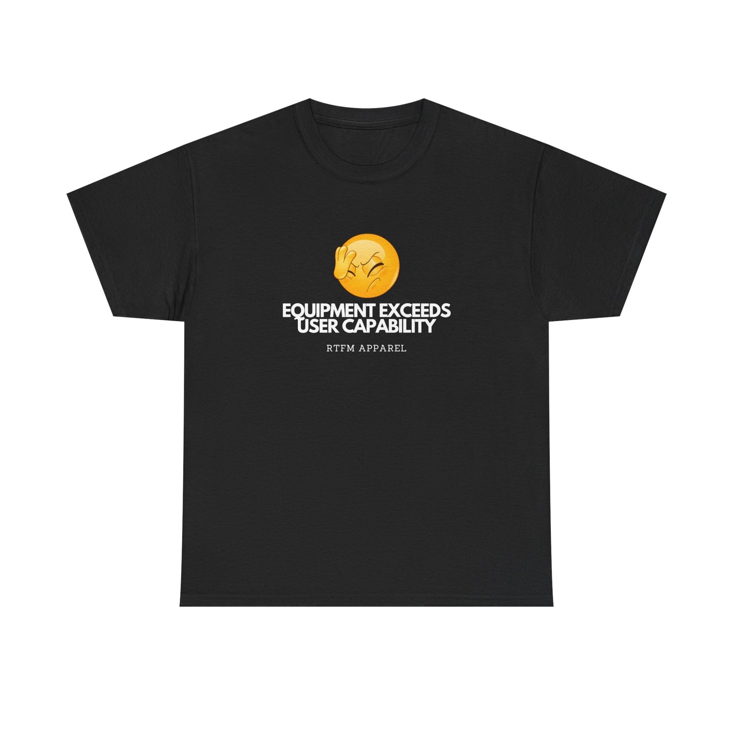 Equipment Exceeds User Capability – Funny Geek Tech Tee, RTFM, Sysadmin Humor 2025